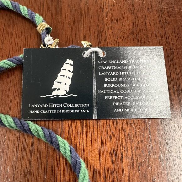 Mark & Graham Kiel James Patrick Green & Navy Nautical Cord Bracelet -New w/ Box - Picture 6 of 11